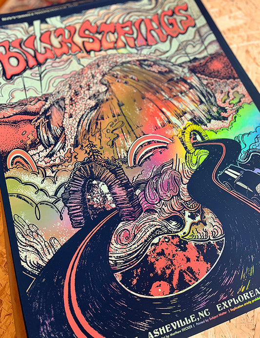 Official Billy Strings Asheville Show Poster 2/7 FOIL ARTIST BUNDLE