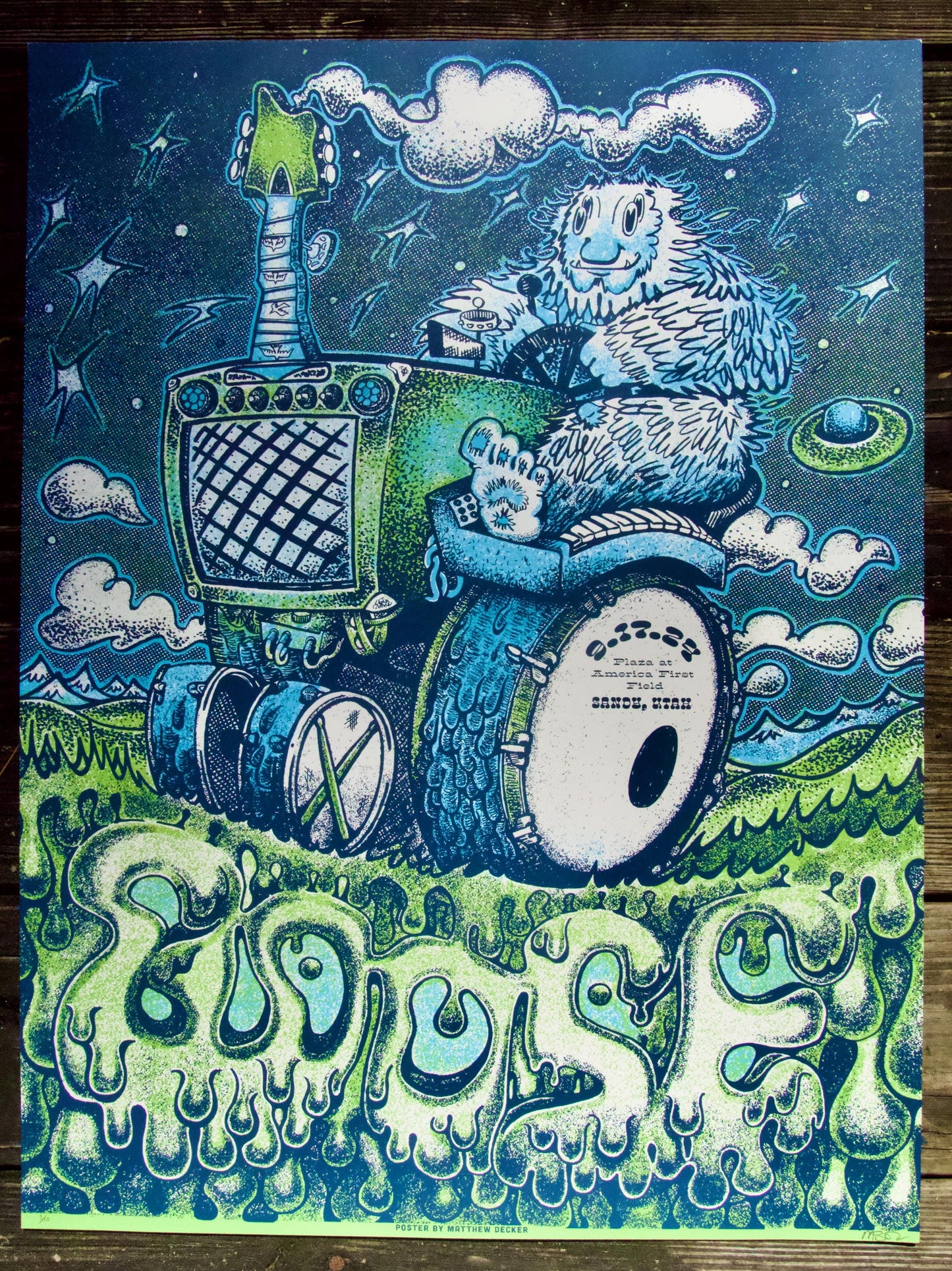 Goose Poster, Official Goose 9/17 Utah poster, Goose band Art, Handmade Screen Print
