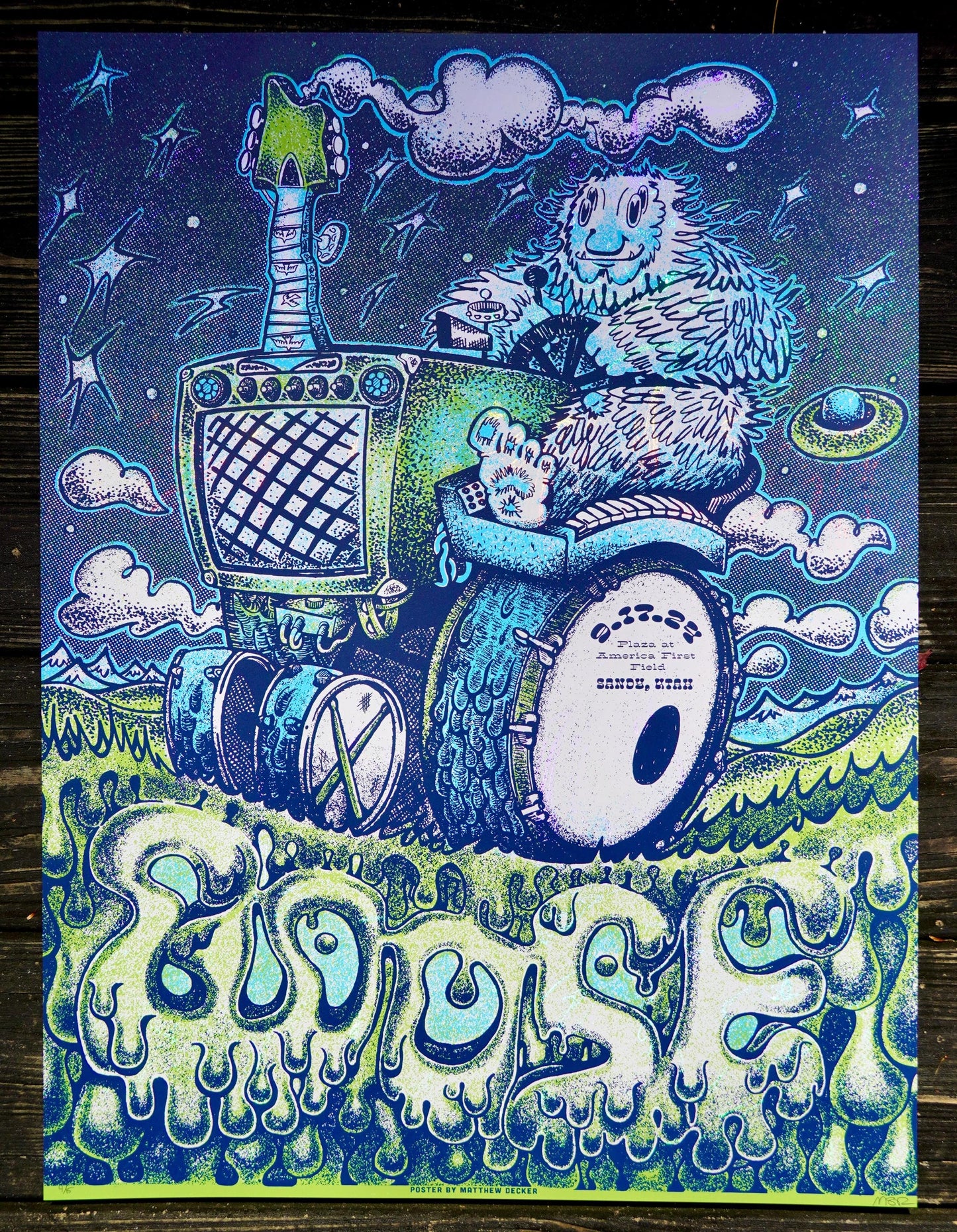 Goose Poster, Official Goose 9/17 Utah poster, Goose band Art, Handmade Screen Print