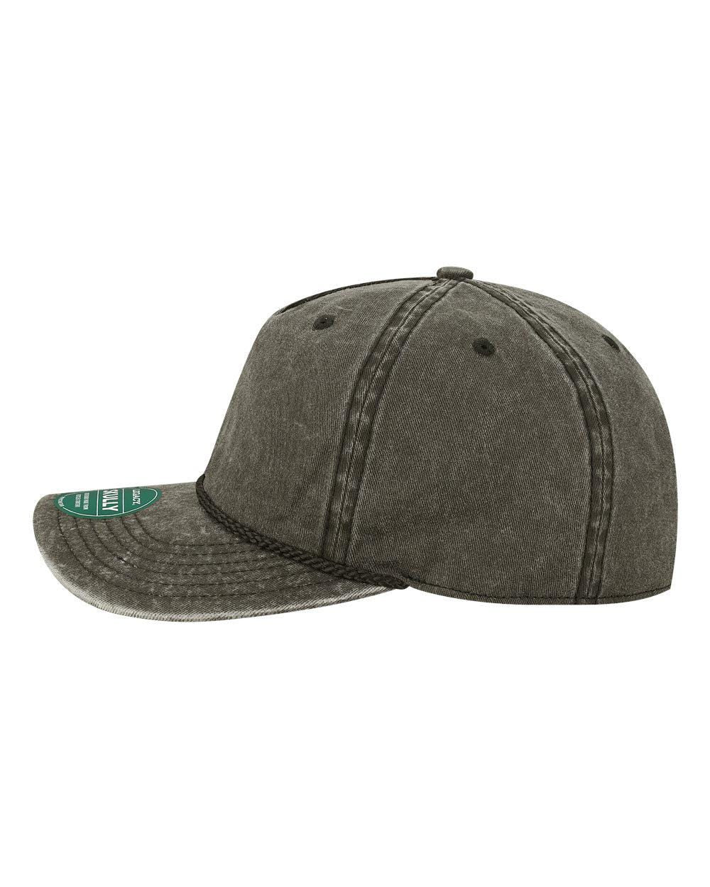 Hick Lib Hat, Garment Dyed Denim Hat, Rope Trucker Hat, Adjustable
